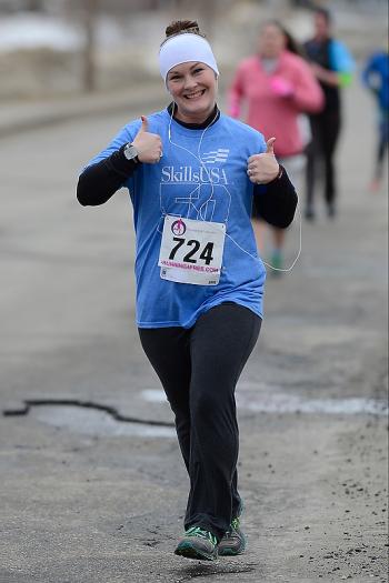 Kristy Hastings of Waldoboro was the race organizer and this was her first 5k she has participated in. (Photo by Ron Hawkes)