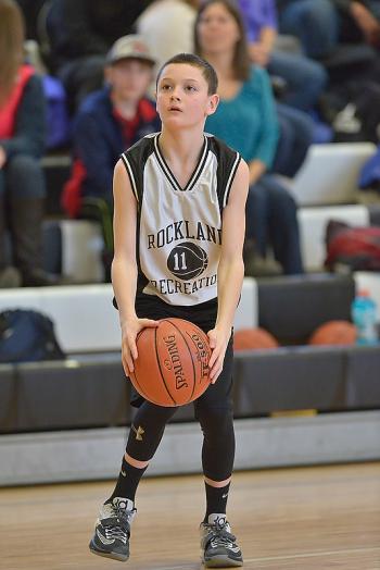 Rockland Rec’s Everett Allyn gets set for a jump shot. (Photo by Ron Hawkes)