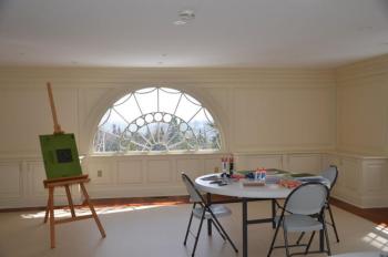 The art room, in one of the outbuildings. (Photo by Lynda Clancy)
