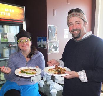 Teisha and Casey Hufnagel of Rockland enjoyed the food on Sunday. In their words, “everything was great.”