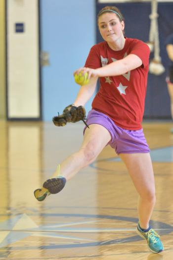 Oceanside’s Alexis Davis is a tough pitcher to hit against with a long left handed delivery. (Photo by Ron Hawkes)