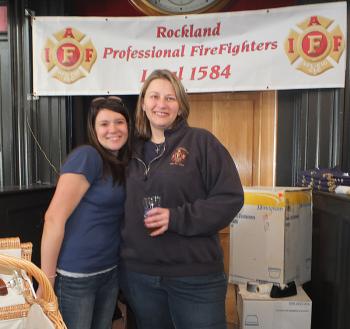 Boosting donations with raffle tickets were Lidia Fournier and Gabby Glanega