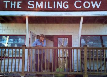 Meg, on the back porch.