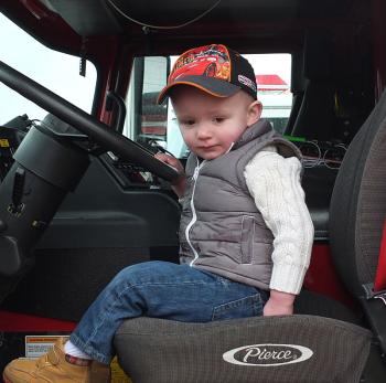 James Willey of New Castle wanted more than anything to drive one of the fire trucks.