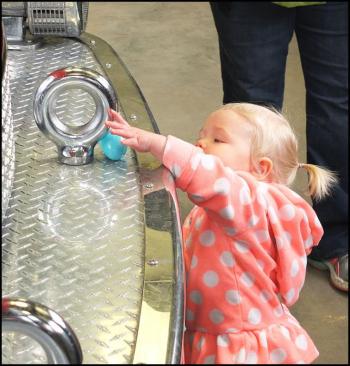 Natalie Powers of Union reaches for an egg.