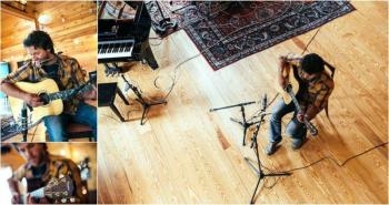 Jason Spooner working with Camden’s HEARSTSTUDIOS as he recorded his fifth album last year. (Photo courtesy Jason Spooner).
