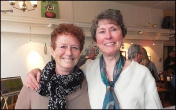 From left, Thomaston Dog Park Association Vice President Jane Farthing and President Polly Armstrong. (Photos by Chris Wolf)