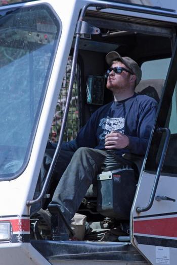 Justin Henry of Henry Crane Service out of Thomaston. (Photo by Holly S. Edwards)