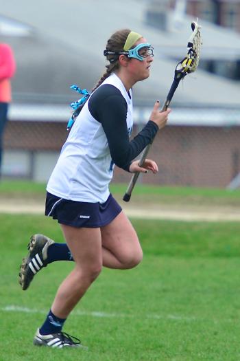 Oceanside’s Lily Vachon had a great day with three goals and four assists meaning she was involved in seven of the nine goals the Mariners scored. (Photo by Ron Hawkes)