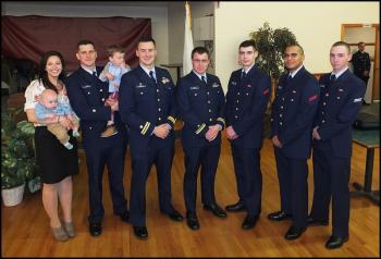 Crew with family of USCGC Thunder Bay