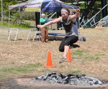 And leaping over fire. (Photo by Earle Holt)