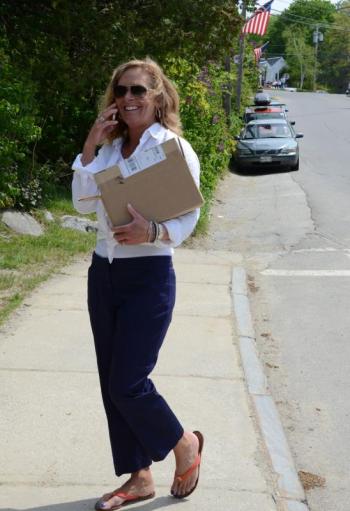 Allyson Poutasse, parade organizer. (Photo by Lynda Clancy)