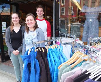 Maine Sport Outfitters Emma Beaudry, Alice Richardson and Sean Richards.