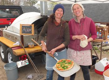 Jess Shepard and Jen Corning of the Uproot Pie Company delighted people all day with savory pies.