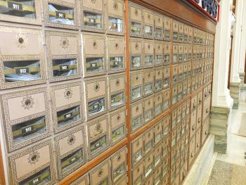 Other than the locks, these boxes have not changed since the post office was built.