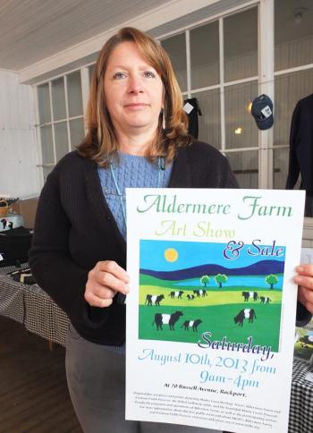 Leecia Price and a reminder of the August art show at the farm.