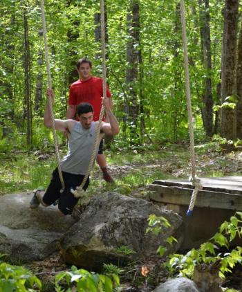 Rope swinging. (Photo by Lynda Clancy)