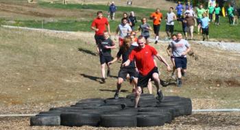 The first heat of the Run For Your Life Emergency Service Challenge started at 9 a.m., followed by the second heat at 10 a.m. (Photo by Annah Sullivan)