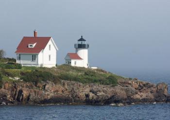 Curtis Island Light Station and the keeper’s house, which is now the island’s caretaker’s summer house. (Photo by Holly S. Edwards)