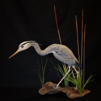 A needle-felted heron
Photo by Sue Stasiowski felted heron