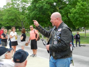 Ralph the Biker at the National World War II Memorial in Washington, D.C.