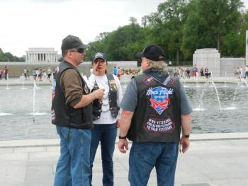 Members of the motorcycle honor guard.