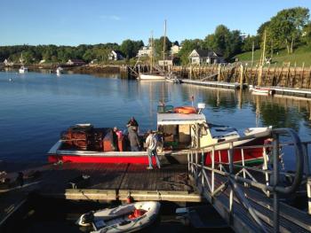Dodge’s Becca and Megan, which he currently uses to fish for halibut or haul traps. (Photo by Lynda Clancy)