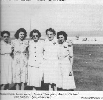 Boatyard office workers during World War II. (Photo courtesy Barbara F. Dyer)