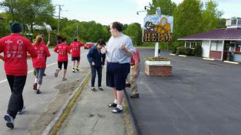 The Wiley family coordinated the water stop in Rockport. Photo by Sarah Shepherd