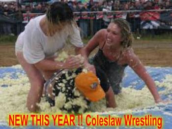 Redneck Festival this weekend...because...Coleslaw wrestling needs to happen and be seen.