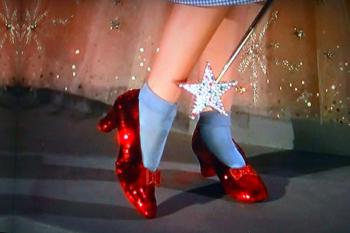 Dorothy’s famous kicks. (Photo courtesy Warner Brothers)