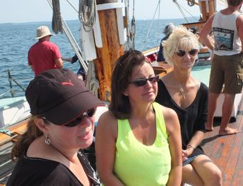 Debra Johson, Beth Deason and Debra Gusler, three traveling nurses were just three of the passengers aboard Appledore.