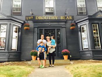 Andrew, Shannon, Harris and Tildy Stewart are opening the Drouthy Bear, at 50 Elm Street, in Camden, on Saturday, Sept. 12, at 11 a.m. (Photo by Lynda Clancy)