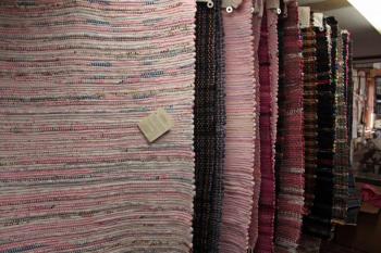 Rag rug samples.