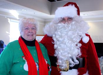 Dot Black and Santa Claus. (Photo by Holly S. Edwards)
