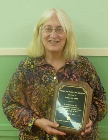 Lorraine Taft, Excellence in Forestry Education. (Photo Courtesy of Knox & Lincoln Soil & Water District)