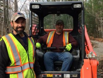 Tracy Harford and Brandon Allen of the Public Works Department. (Photo Courtesy of Karen Brace)