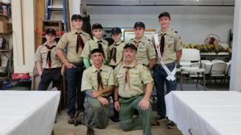Members of Boy Scout Troop 200 from Camden worked hard the entire evening. (Photo by Sarah Shepherd)