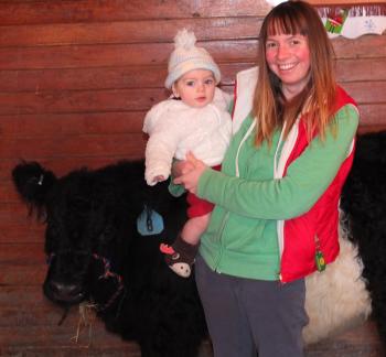 Alissa Yoder with eight month old Irie Yoder. Irie and the Galloway she got her picture taken with shared the same age. (Photos by Chris Wolf)