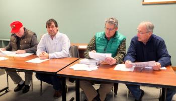 Budget committee members Lawrence Nash, Randy Stearns, Nick Lapham and Jerry Zwick.