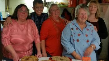 The dessert table volunteers. (Photo by Sarah Shepherd)