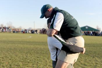 The many expressions of Coach Townsend. (Photo by Ron Hawkes)