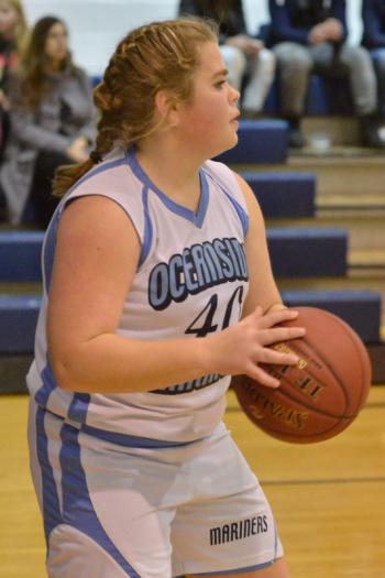 Oceanside’s Chloe Jones looks to move the ball. (Photo by Ron Hawkes)