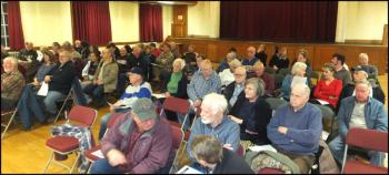 A large group turned out at Watts Hall Monday night to talk about the Route 1 rebuild proposed by the MDOT. (Photos by Chris Wolf)