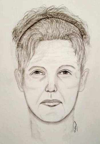 Sagadahoc Sheriff’s Detective Dan Reed, a sketch artist, assisted Knox County Sheriff’s in completing this sketch, with a description given by a witness, of a woman in connection with a Feb. 10 Union home invasion and robbery. (Courtesy Knox County Sheriff’s Office/Facebook)