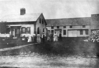 The Miller family with Cammet relatives standing in front of Twin Elms, their farm at 2498 Belfast Road in 1898.
Photo courtesy of Lincolnville Historical Society
2498 belfast road