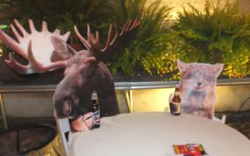 Hard telling who you’ll share a table with. (Photo by Chris Wolf)