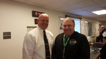 Knox County Sheriff’s Chief Deputy Tim Carroll and Knox County Regional Communications Director Linwood Lothrop. (Photo by Leticia Van Vuuren)