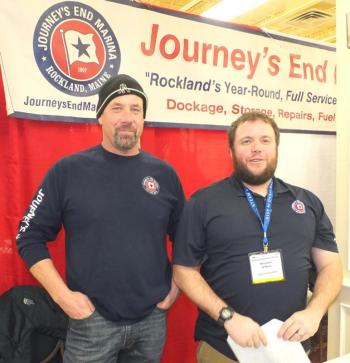 Mike Mayo and Nicholas O’Hara of Journey’s End Marina.