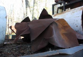 A pile of steel salvaged in 2013 from the American Can Company in Portland. (Photo by Holly S. Edwards)